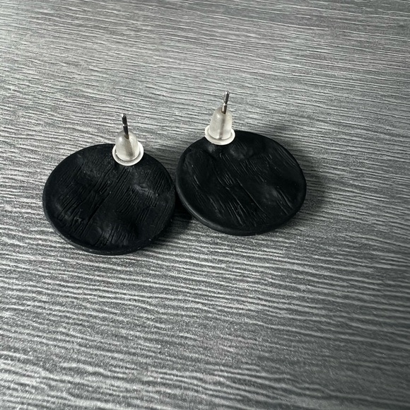 Black and Gold Logo Earrings - Picture 4 of 4